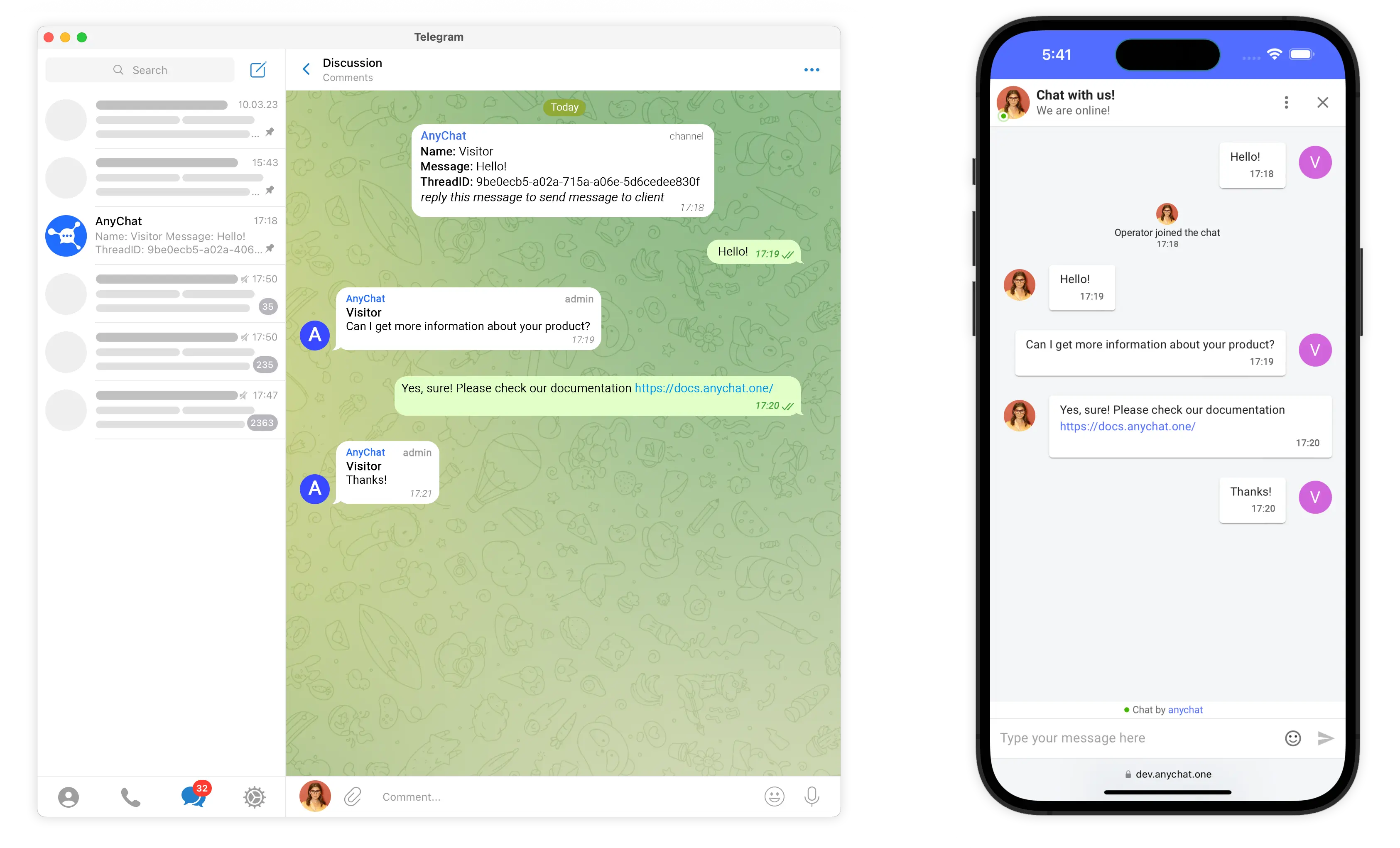 Telegram Desktop Mockup