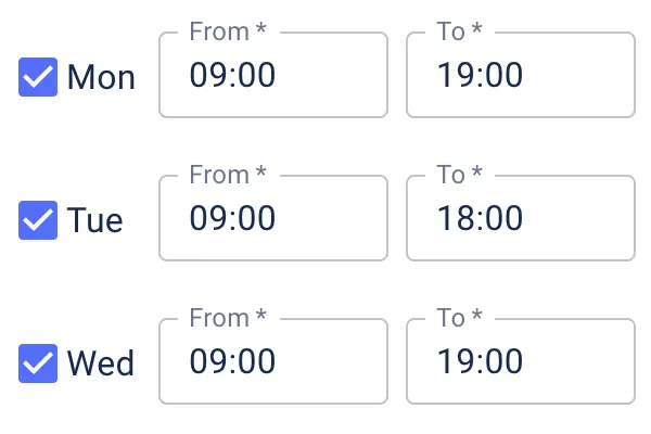 Time Settings Mockup